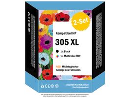 HP-305 XL – Kompat. Drucker-Patronen, Chip & Füllstand (2x)