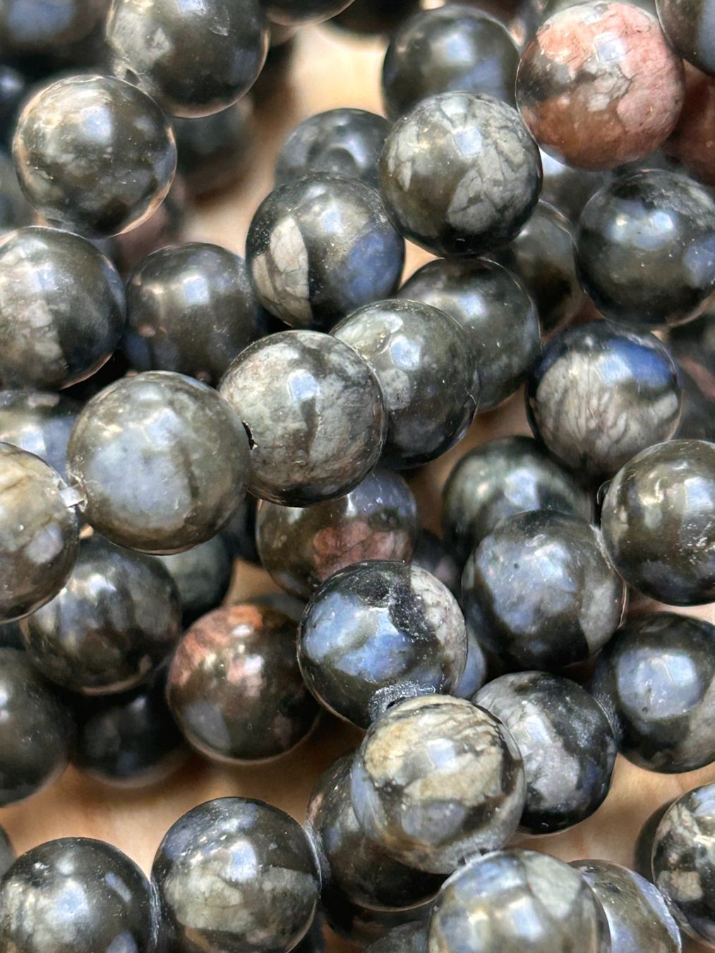 Edelsteine: Abverkauf!!! Strang echte Glaucophane Kugeln 6 mm – Neu und originalverpackt aus Niederrohrdorf von Ytobi 2
