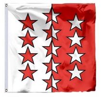 Schweizer Flagge Kanton Wallis