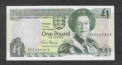 Banconote: Jersey  1  Pound  Bankfrisch – Nuovo (secondo la descrizione) da Gordola venduto da coinsandnotes