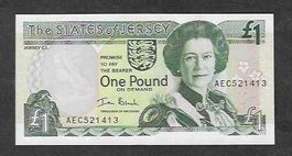 Jersey  1  Pound  Bankfrisch