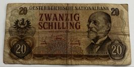 20 Schilling Österreich 1956 gebraucht