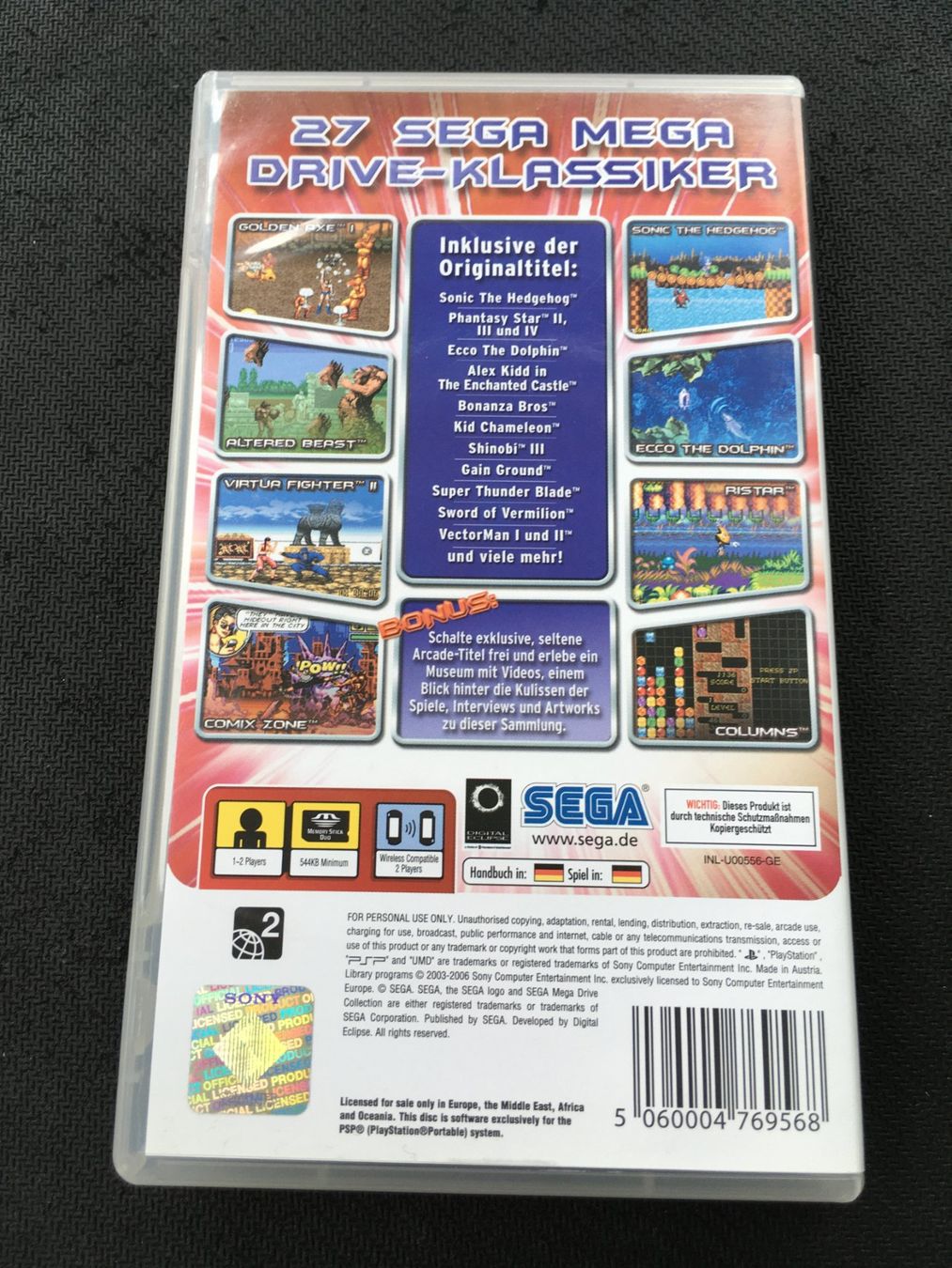 Sony Giochi: Sega Mega Drive Collection - PSP – Usato da St.Gallen venduto da sjosjo 1