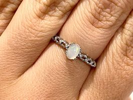 100 % echter Opal-Ring, Edelsteinring