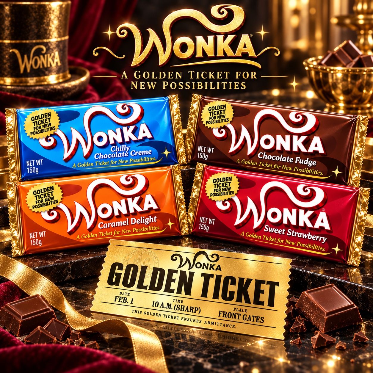 Cibi & Specialità: Willy Wonka GOLDEN TICKET – Usato da Altstätten SG venduto da ChangeMaker 4