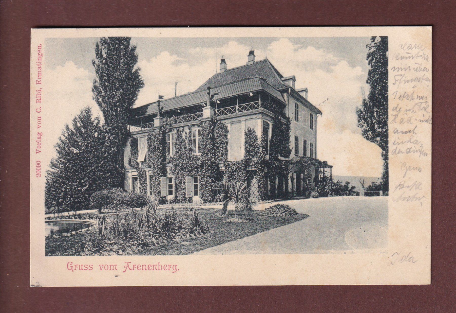 Cartoline postali: Gruss vom ARENENBERG - 1901 – Usato da Pully venduto da nicecards-shop