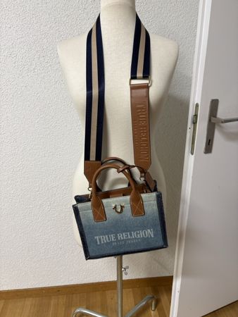 Tolle Handtasche Umhängetasche True Religion Denim Look