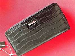 elegantes, grosses Damenportemonnaie/Wallet, schwarz, neu