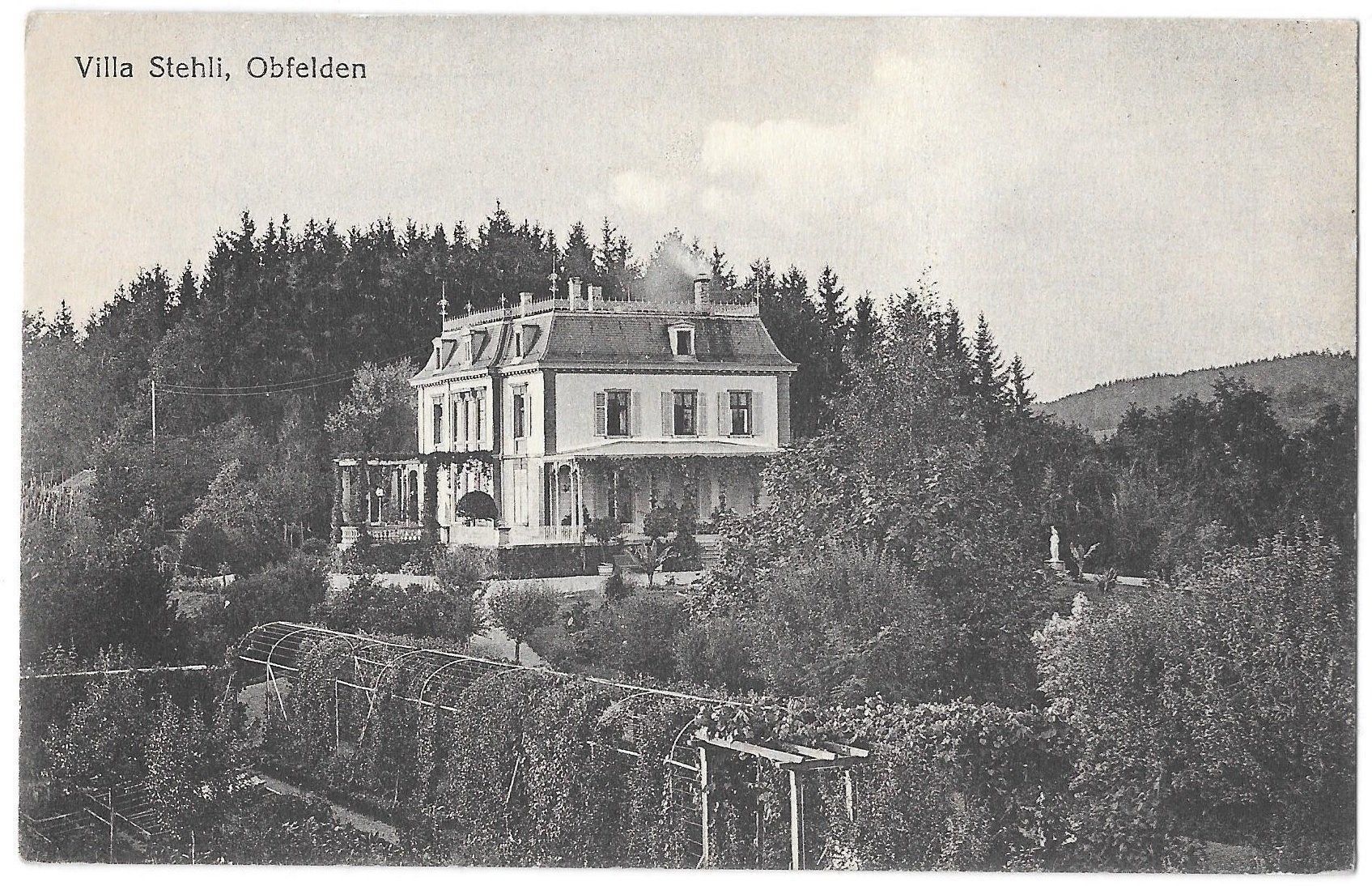 Ansichtskarten: Obfelden Villa Stehli – Gebraucht aus Olten von clotaldi