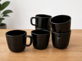 6 Tassen Schwarz - wie neu