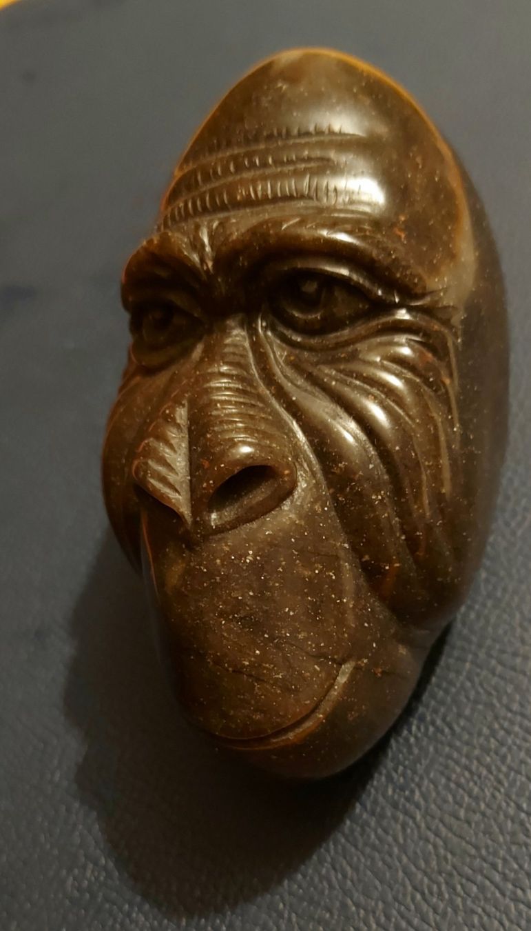 Skulpturen & Statuen: Gorilla- Kopf aus Stein – Neu (gemäss Beschreibung) aus Weidling von natebutz 2
