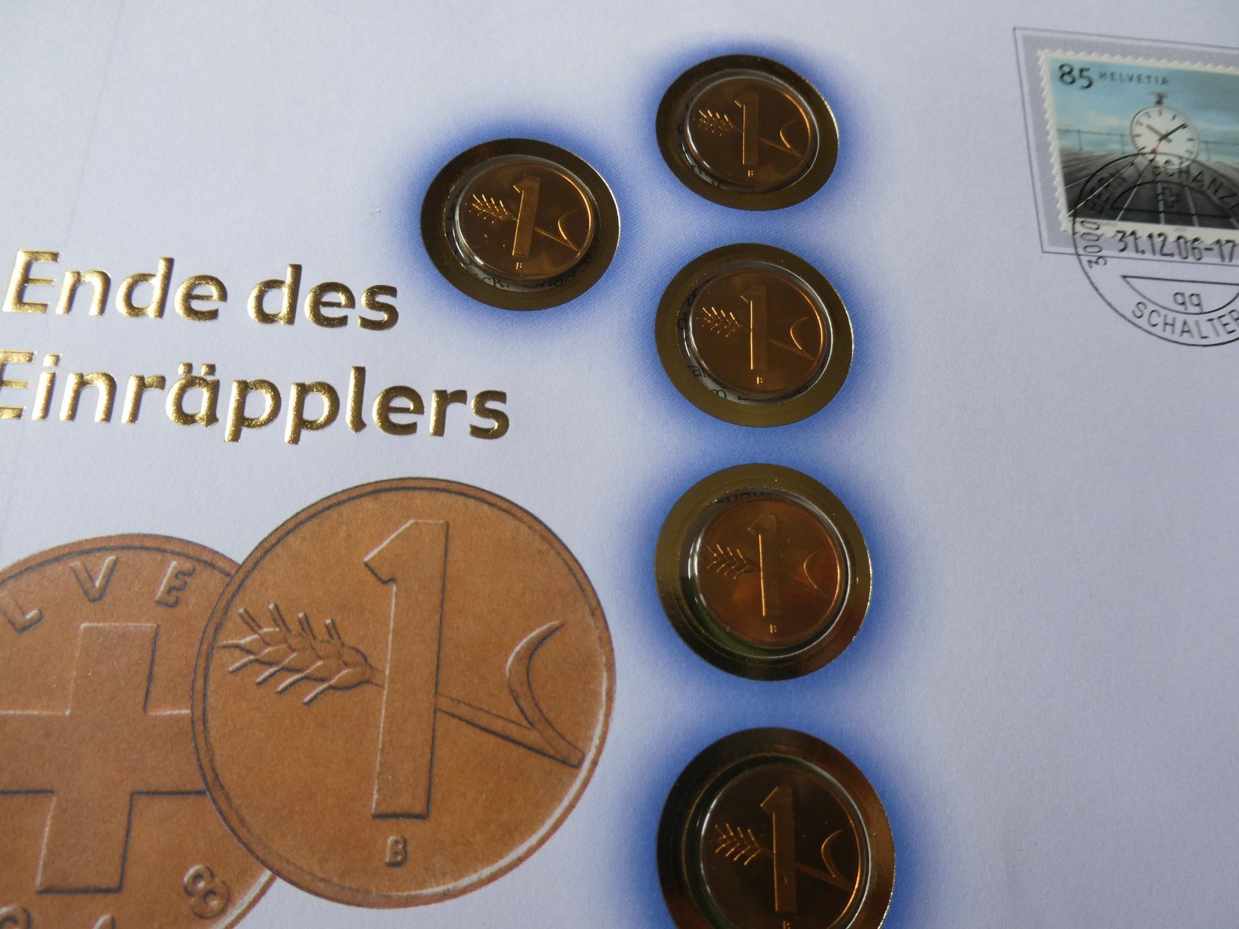 Tutti le monete: Schweiz 2006, Ende des Einräpplers – Nuovo (secondo la descrizione) da Hinterforst venduto da Rohusri 1