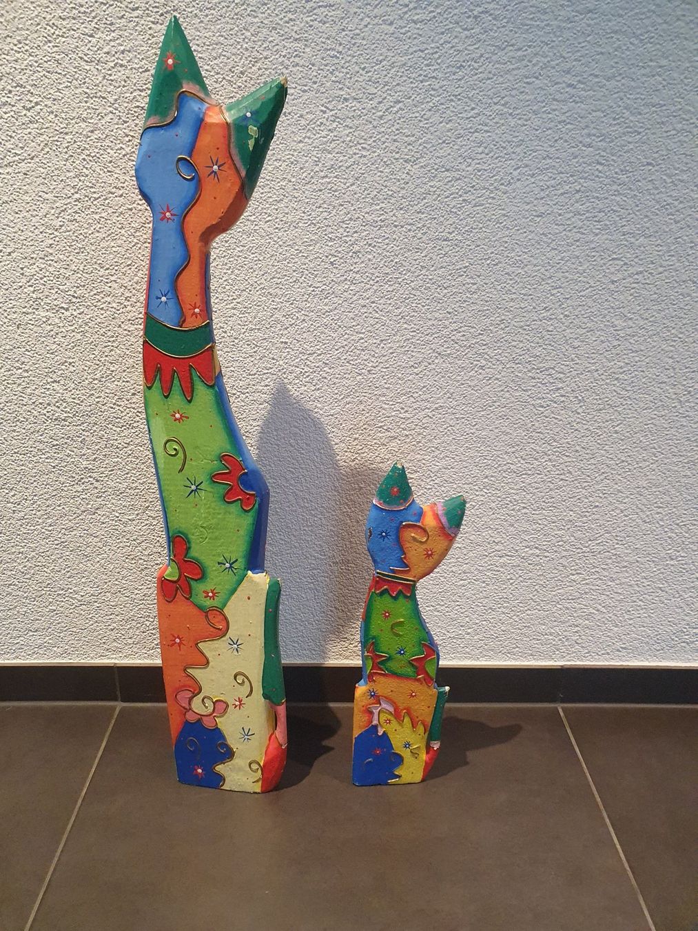 Tutte le decorazioni: Deko Katzen Holz, bunt bemalt, 2 Stück – Usato da Maschwanden venduto da ruth07 3