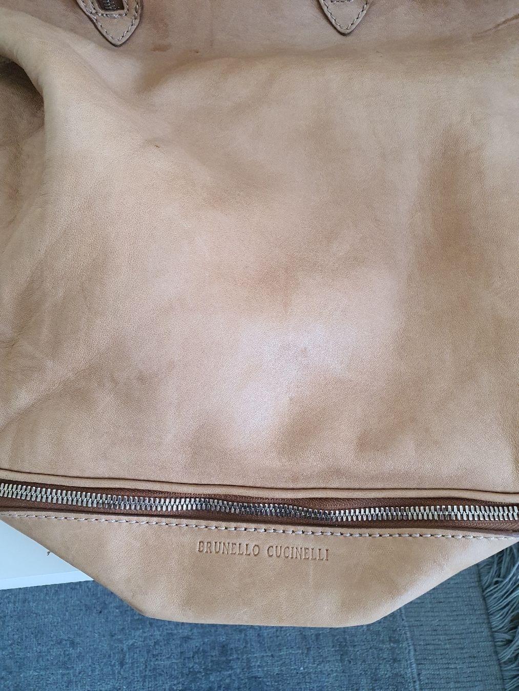 Brunello Cucinelli Rucksäcke: Brunello Cucinelli backpack light brown leather – Gebraucht aus Genève von gvokiii 3