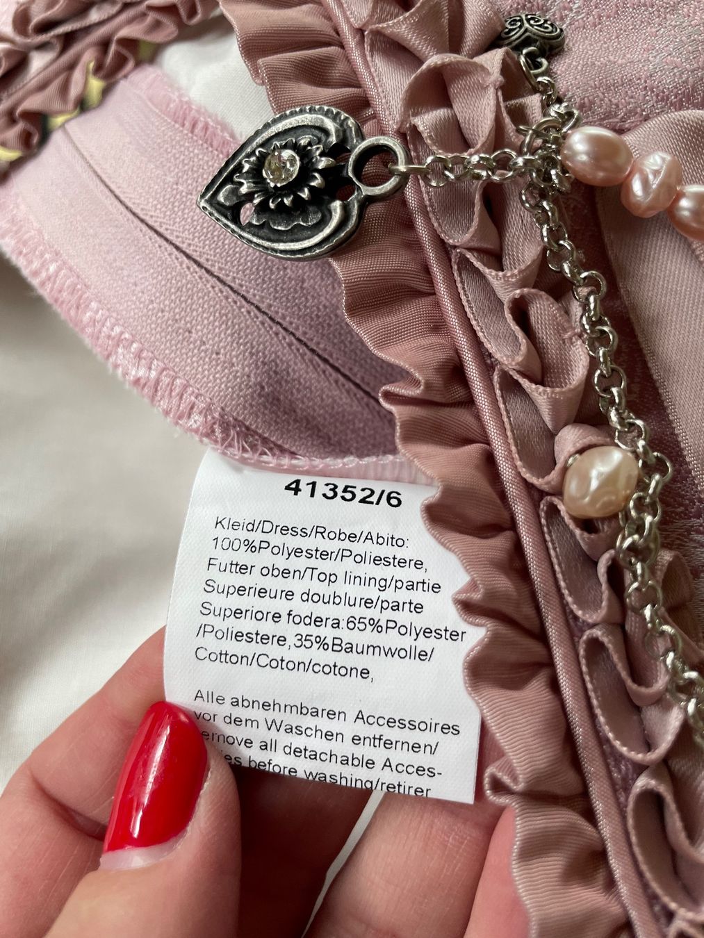 Kostüme: Dirndl mit Jacke, Country Line, rosa, Gr. 40 – Gebraucht aus Balzers von Golf-Lady 6