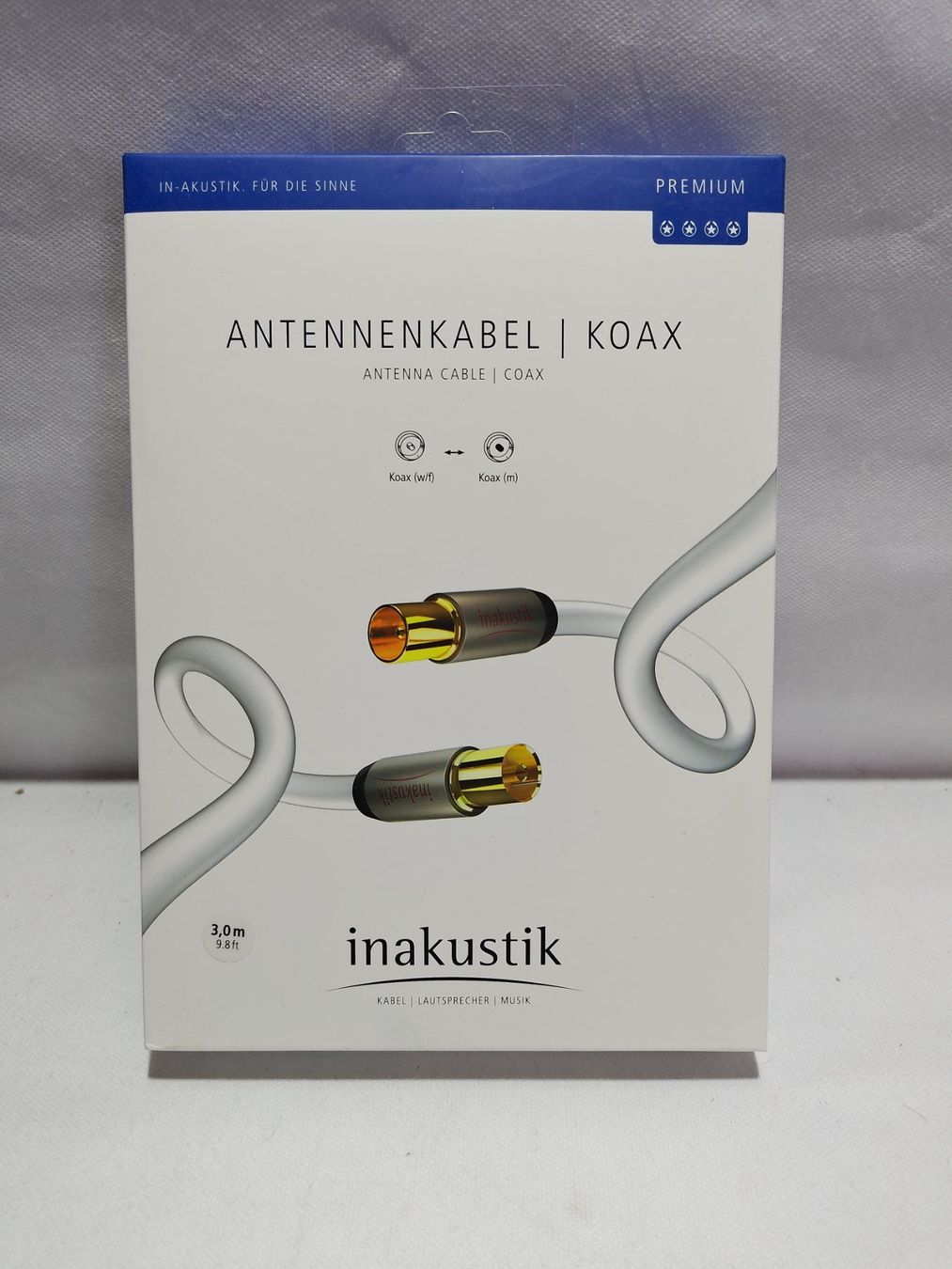 Inakustik Cavi: Câble antenne inakustik 3m ,neuf – Nuovo e nell'imballaggio originale da Courtemaîche venduto da Atelier.tech-Market