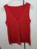 Rotes Sommer Top mit Spitze, Grösse M, neuwertig!