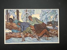 Bundesfeierkarte 1920 Holzfäller 30 ungebraucht  (V307)