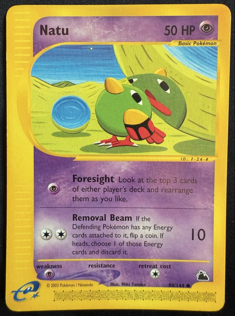 Pokémon Carte collezionabili: Natu Pokémon Skyridge - 80/144 – Usato da Winterthur venduto da SiddyPokemon