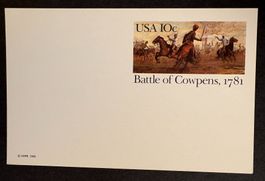 POSTKARTE USA BATTLE OF COWPENS 1781