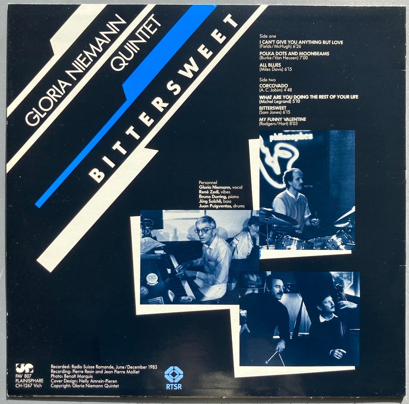 Vinyles: GLORIA NIEMANN QUINTET - BITTERSWEET – D'occasion à Poliez-Pittet par Newtown-Records 1