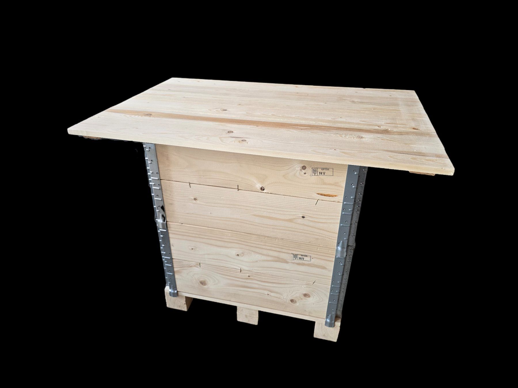 Holzartikel: Stehtisch mit Stauraum / 1200 x 800 x 930 mm – Neu (gemäss Beschreibung) aus Schwarzenegg von SILOU_VERPACKUNGEN 1