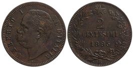 Italien, 2 Cents 1895 Roma