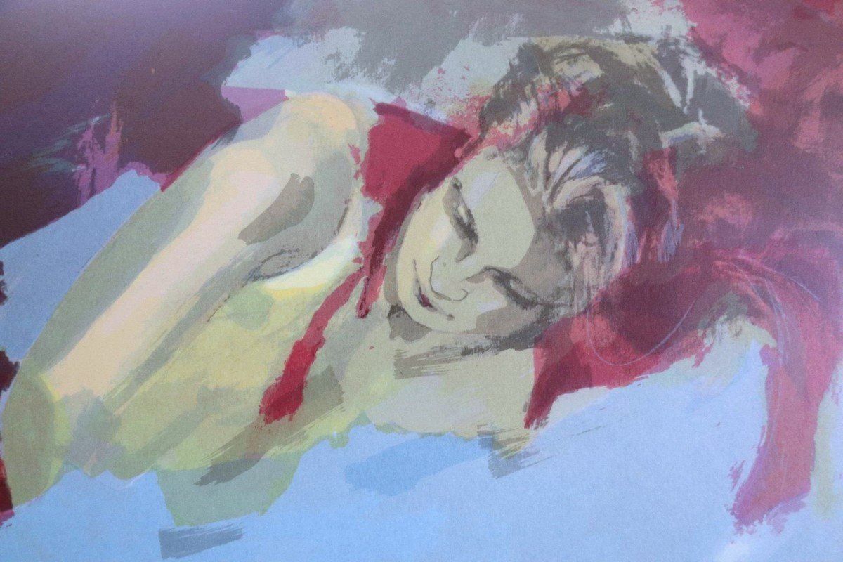 Grafica & Litografie: Christine Comyn (1957), Lithographie, E. A. handsigniert – Usato da Zug venduto da Kunst-Fundgrube 2