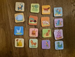 Memory aus Holz für Kinder (Tiere/Bauernhof, 32-teilig)