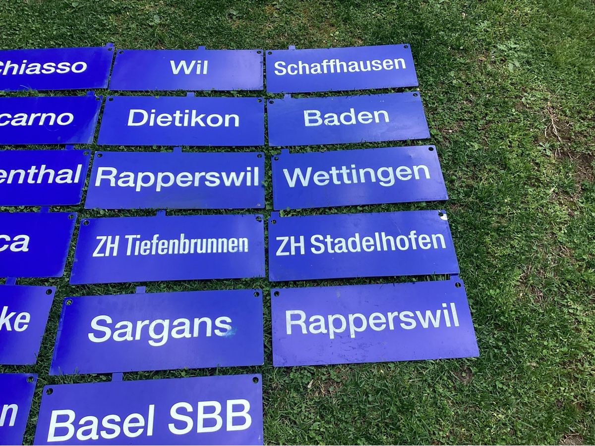 SBB/CFF/FFS Insegne: SBB/CFF/FFS Schild  21 Schilder – Usato da Minusio venduto da scotch111 7