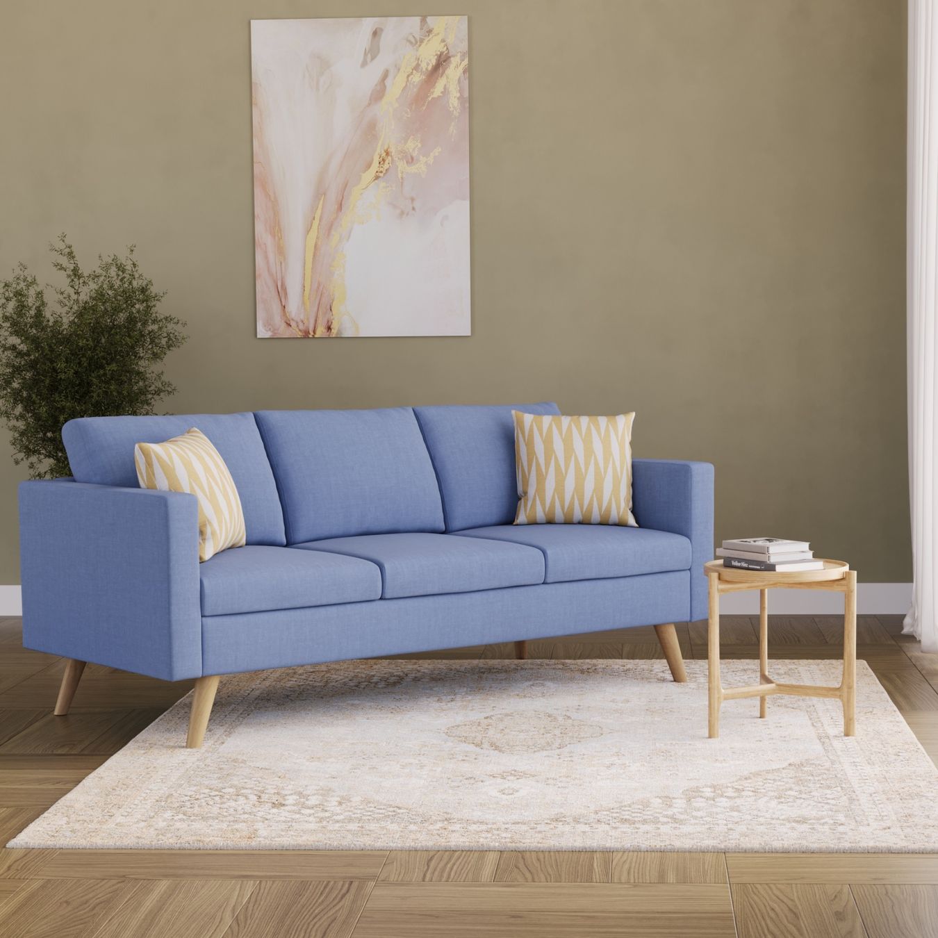 Gonser Divani: Sofa Blair 3-Sitzer blau, neuwertig – Usato da Schlatt TG venduto da Emaria