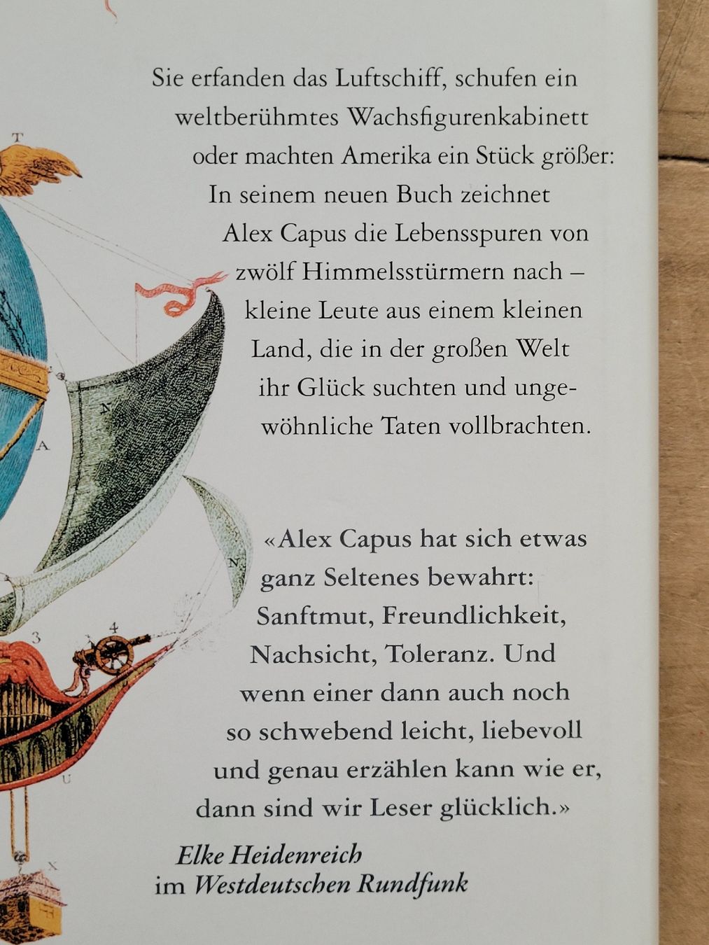 Libri: Alex Capus. Himmelsstürmer – Usato da Zürich venduto da Engiadinabassa 2
