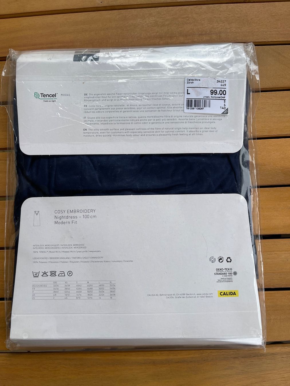 Calida Negligees & Pyjamas: Calida Nachthemd Blau L – Neu und originalverpackt aus Turbenthal von mmtuescher 1