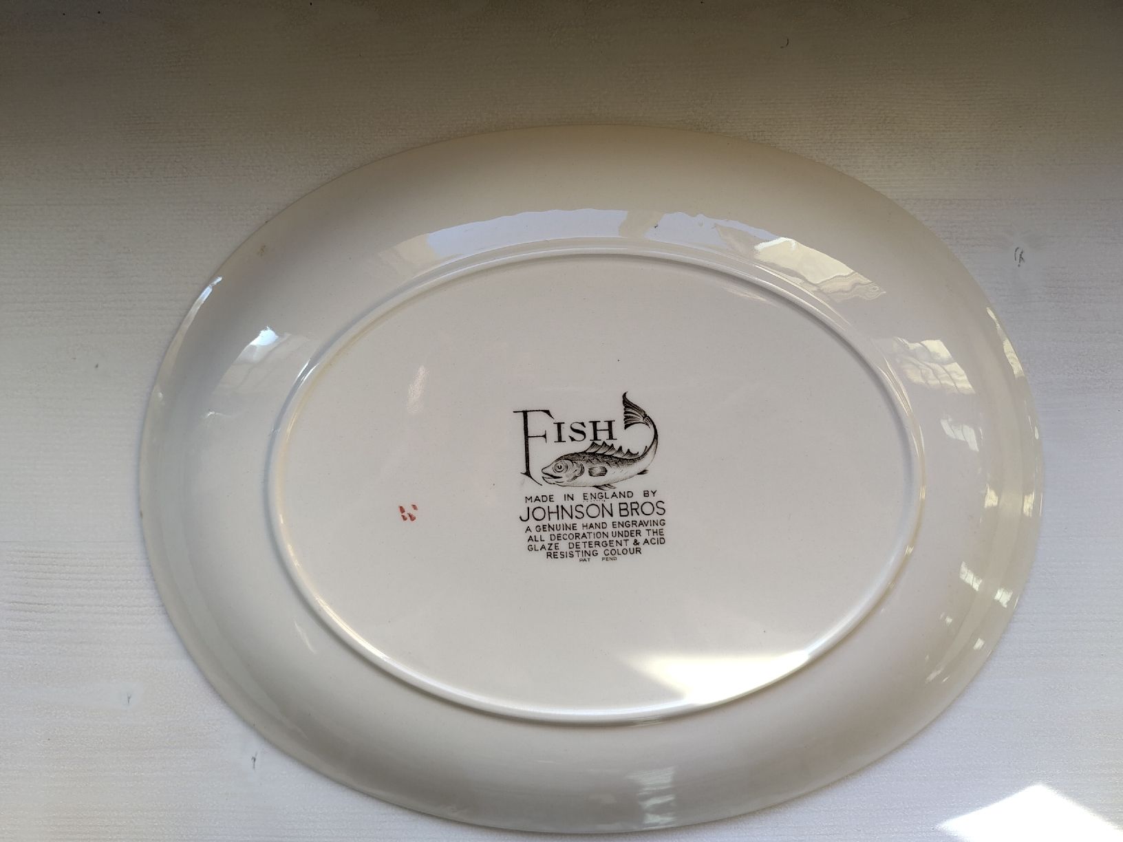 Johnson Brothers Piatti di portata: Johnson Bros Fisch Servierteller Oval England  – Usato da Biel/Bienne venduto da DoNa82 3