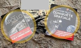 Missions Apollo * La conquête spatiale * 2 Livres neufs