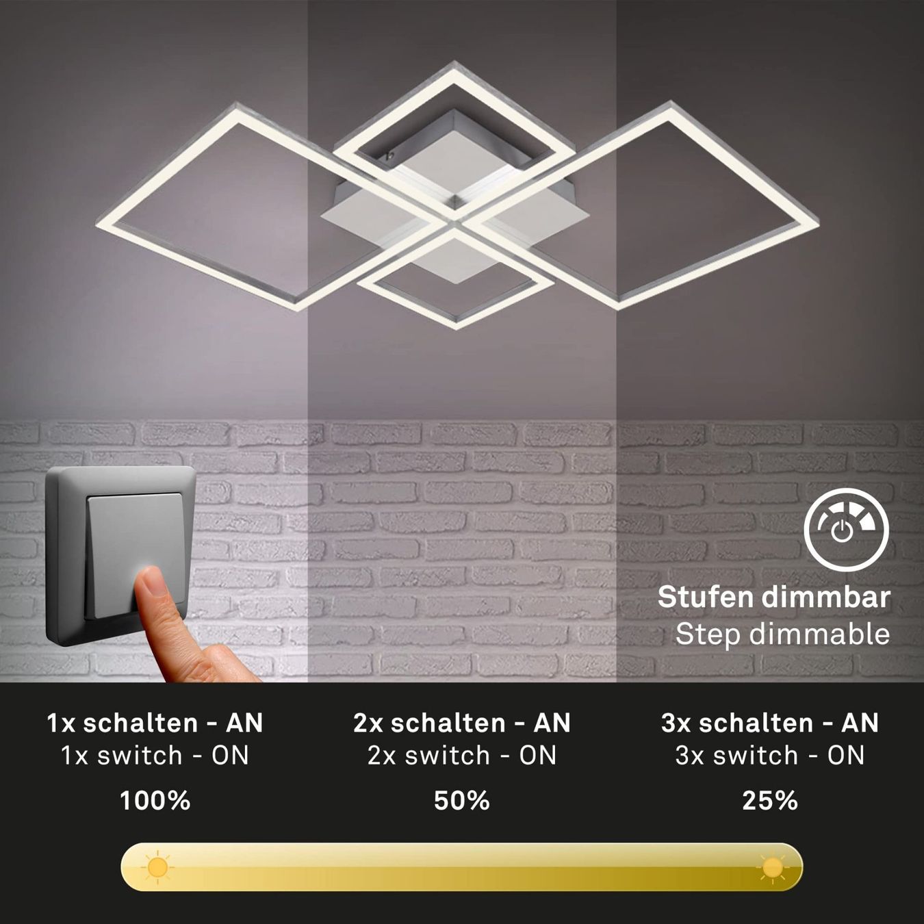 Lustres & lampes de plafonds: LED Deckenleuchte Deckenlampe Deckenstrahler 44W dimmbar – Neuf avec emballage d'origine à Zürich par NovaDen 2