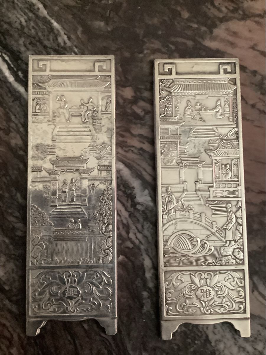 Tutte le decorazioni: 2 alte asiatische Papierbeschwerer – Usato da Zürich venduto da Albatros57 1