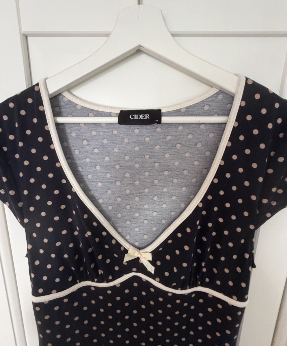 Vestiti: Cider Polka Dot Dress Size M Navy Beige – Nuovo (secondo la descrizione) da Winterthur venduto da LarissaChiara27 1