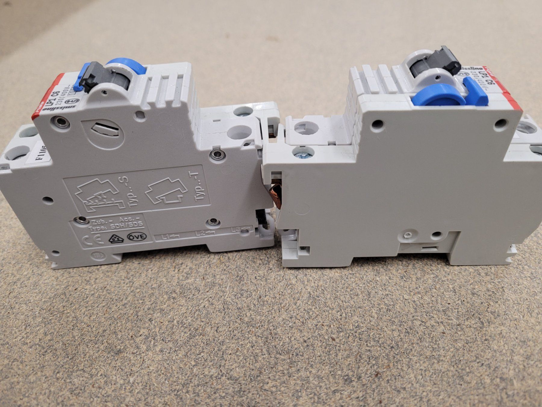 ABB Alimentazione elettrica: 2 Stück Sicherungen ABB LP1 C6 – Usato da Vitznau venduto da Night-Fire 3