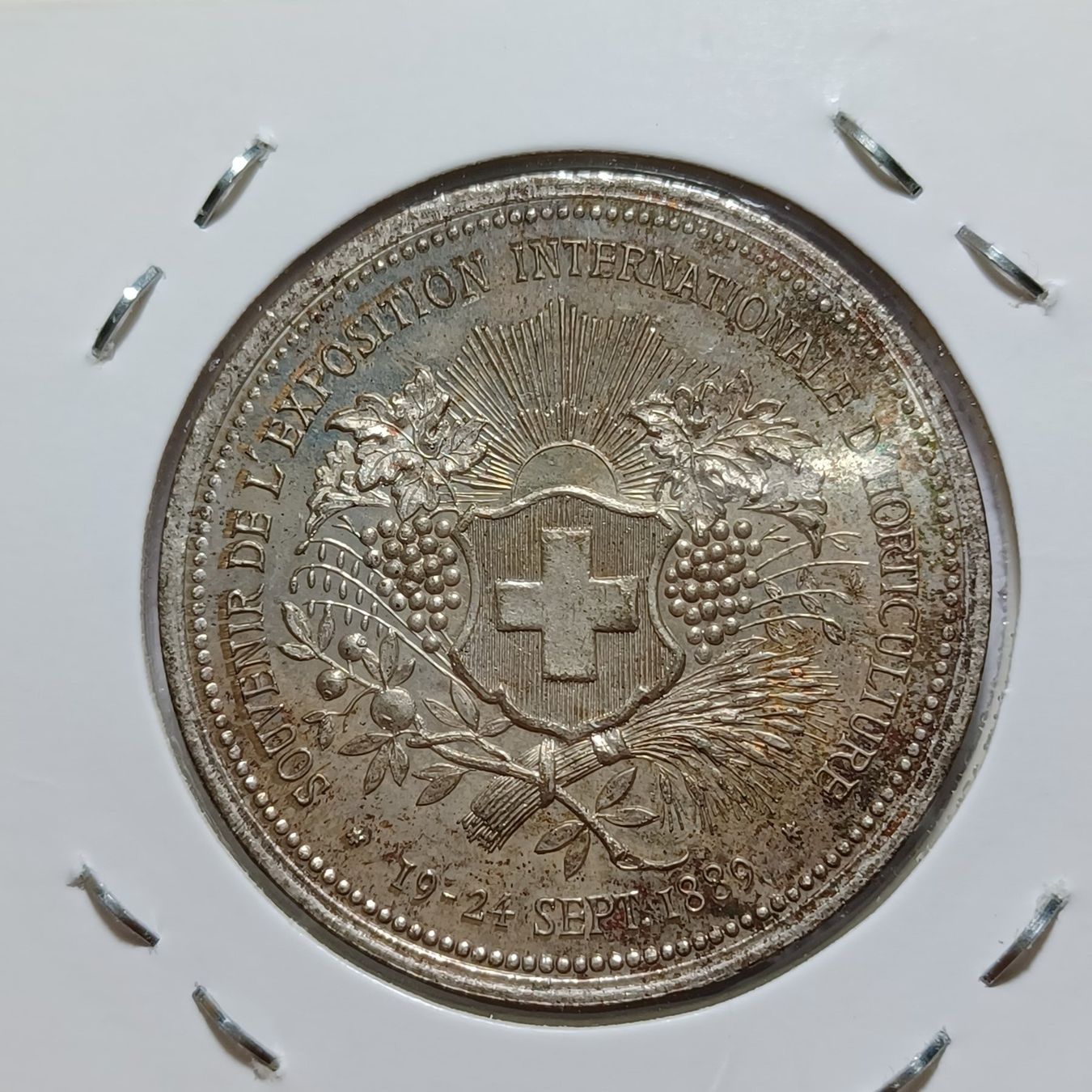 Medaglie: Medaille Bronze versilbert 1889 Genf unz – Usato da Pfäffikon ZH venduto da Welt_Muenzen 1