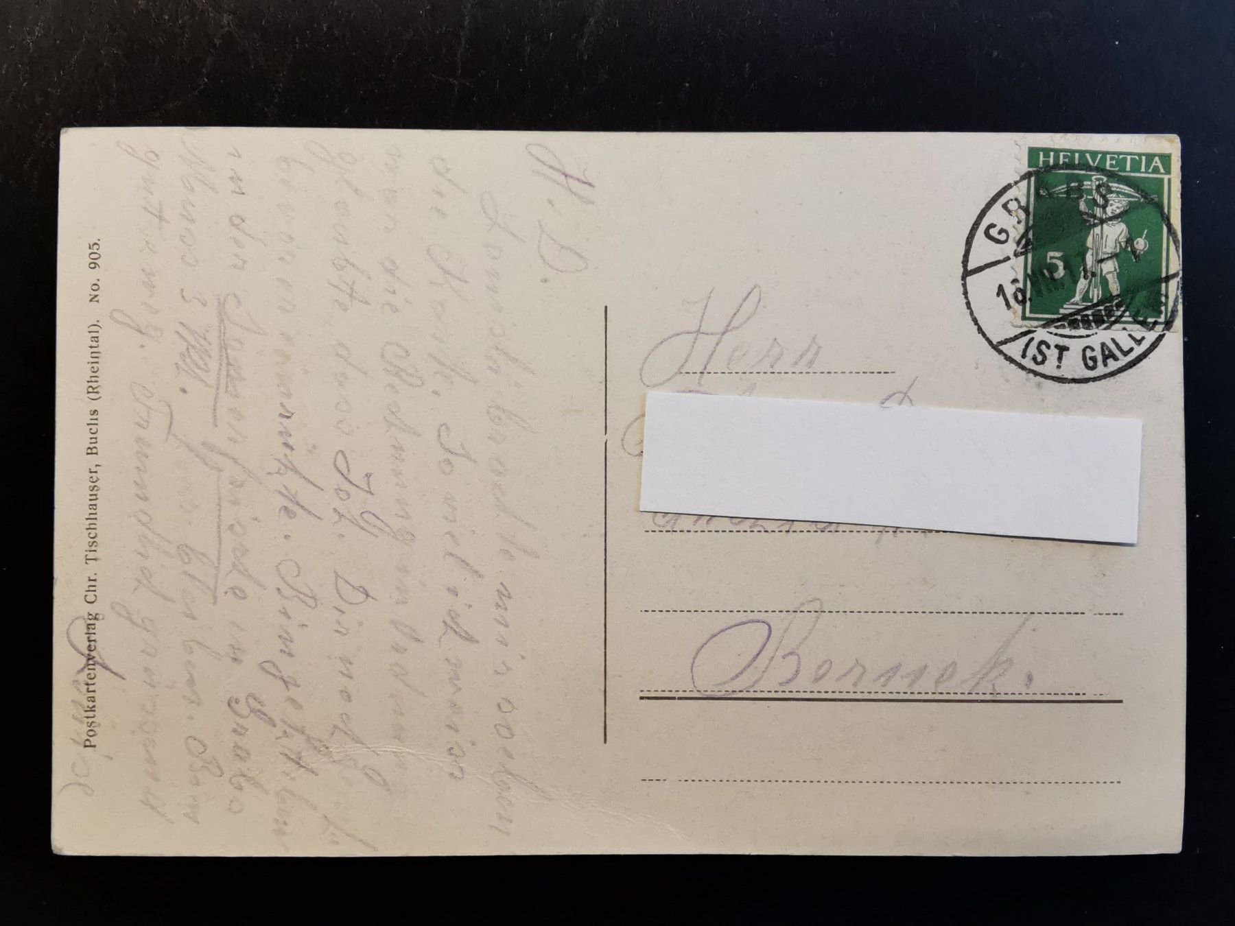 Cartoline postali: Grabs  Werdenberg   Ansichtskarte  Krankenhaus  1917 – Usato da Rheineck venduto da kat_7gld 1