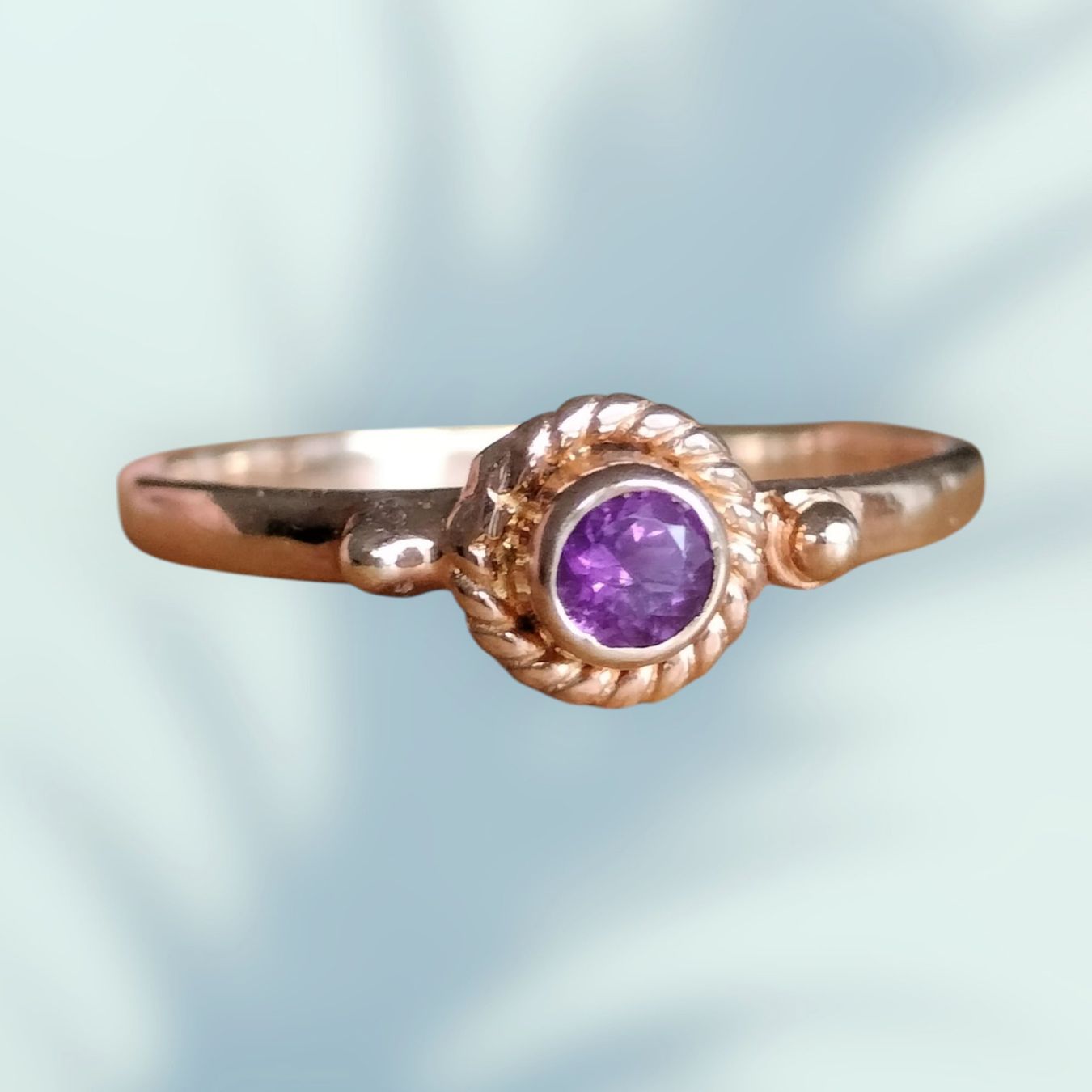 Anelli: Ring Rosegold vergoldet mit Amethyst Stein – Nuovo (secondo la descrizione) da Schwyz venduto da els_7cys