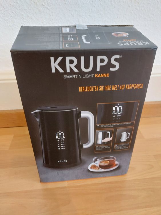 Krups Smart'n Light BW801810 Bollitore Elettrico 1,7L | 5 Temperature Con Display | Doppia Parete E Acciaio Inox | Bollitore Intelligente Nero - 2