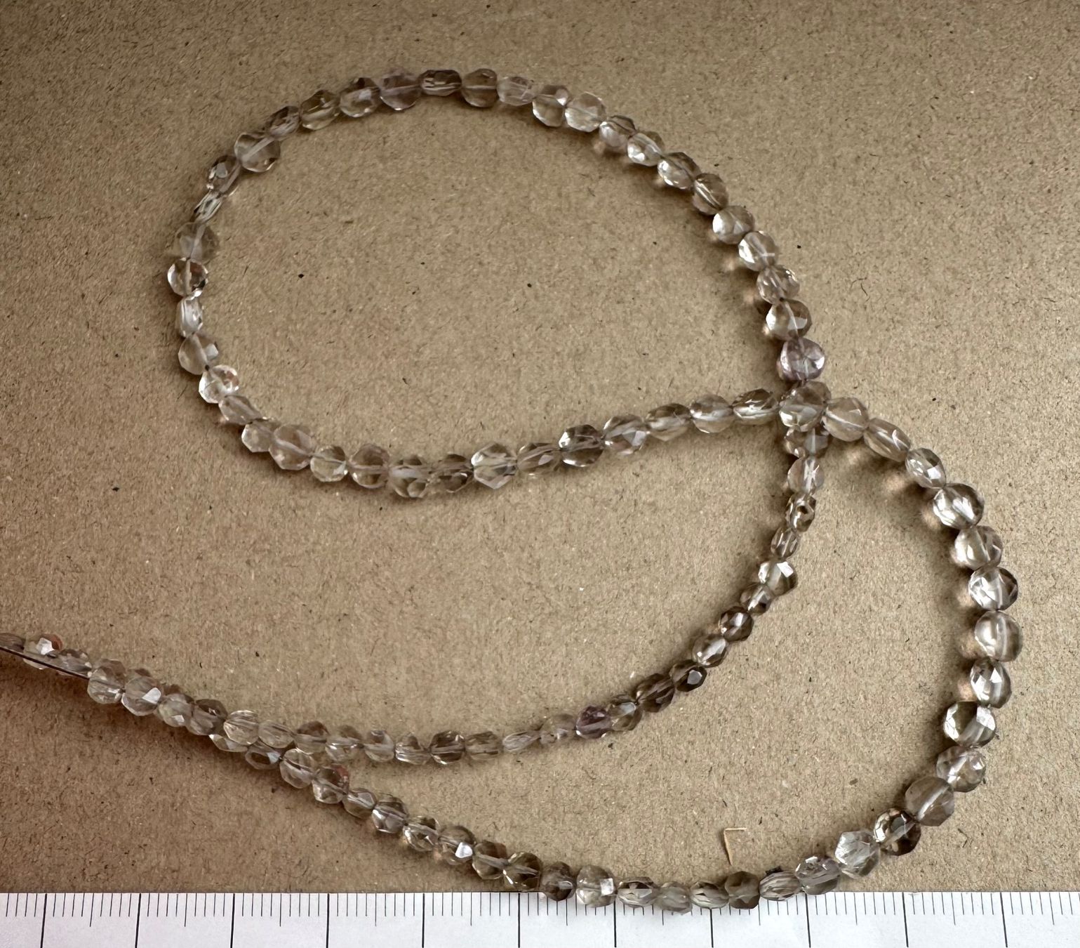Catenine: Quartz  4 bis 5 mm!!!  facettiert  46 cm   unikat – Nuovo e nell'imballaggio originale da Leuggern venduto da gemshow 4