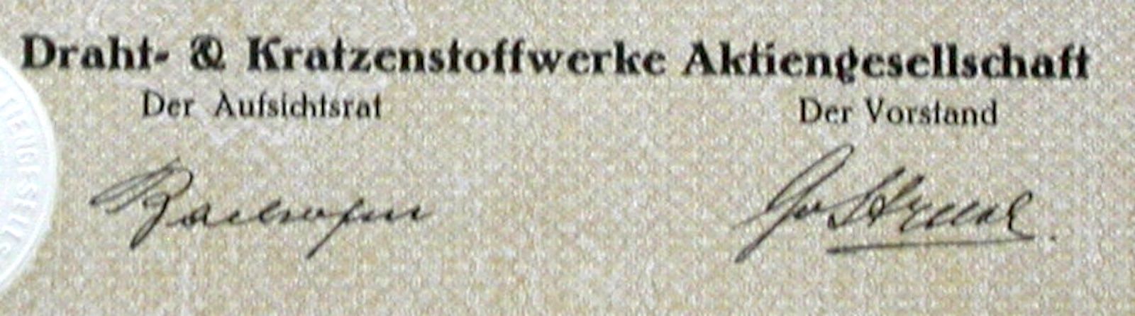 Dokumente: Draht- und Kratzenstoffwerke AG, Mittweida - 1928 – Gebraucht aus Solothurn von Sgasche 1