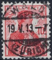 WALD (ZÜRICH) 19.V.13 - Vollstempel auf Helvetia Brustbild