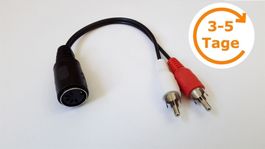 Adapter 5 pol DIN Kupplung auf 2x Cinch