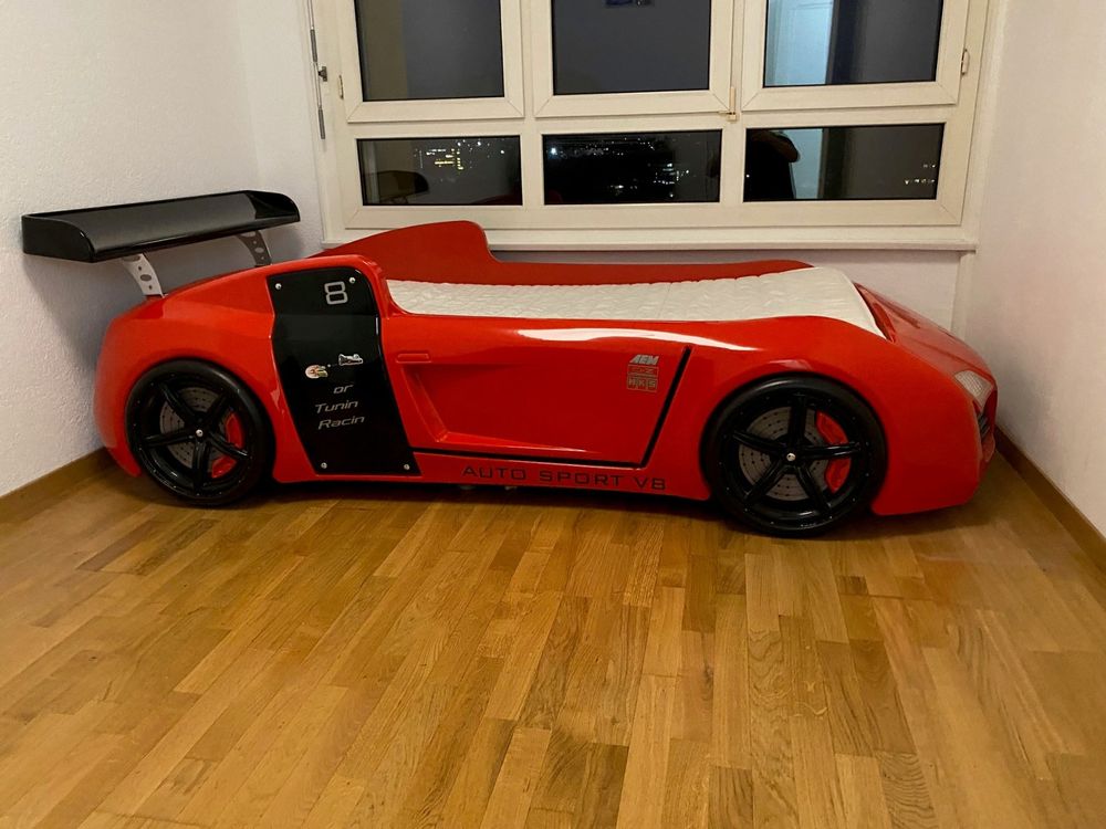 Vipack Autobett Schrank SCBI120R - Rot 42x76x133cm MDF Kinderzimmer