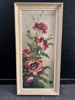Coquelicots par E. Brandt - Huile sur toile 29x68 cm