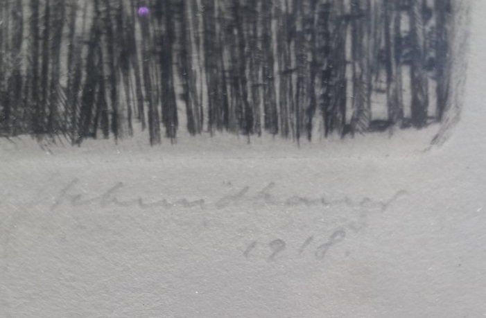 Gemälde: Original Radierung Silvaplana Engadin 1918 – Gebraucht aus Flums von Flumsantik 3